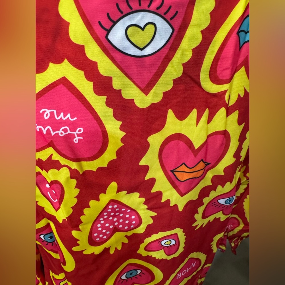 Colorful Heart Patterned Blouse - Picture 3 of 4